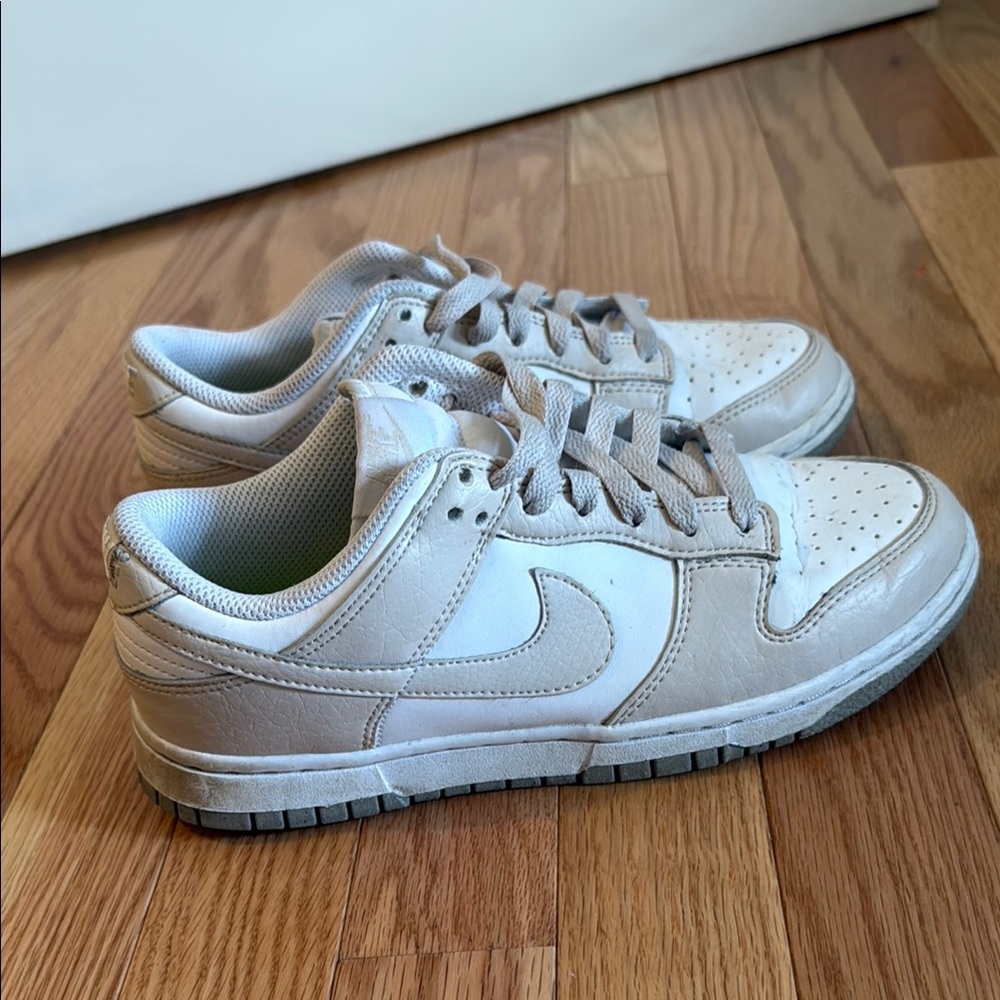 Nike Jordan White and Tan Sneakers with Iconic Design